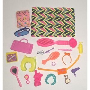 Vintage Barbie Skipper Krissy Doll Accessory Lot Travel Sleepover Nursery 90s